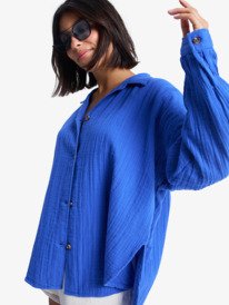 1 Morning Time - Camisa de manga comprida oversized para Mulher Roxo ERJWT03674 Roxy