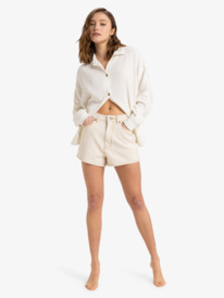 3 Morning Time - Camisa Amplia de Manga Larga  para Mujer Blanco ERJWT03674 Roxy