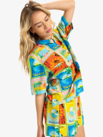 2 Atlas Another Sun - Short Sleeves Shirt for Women Blue ERJWT03681 Roxy