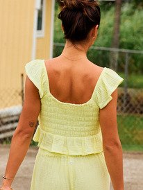 1 Brisa Nova - Top de manga corta para Mujer Verde ERJWT03689 Roxy