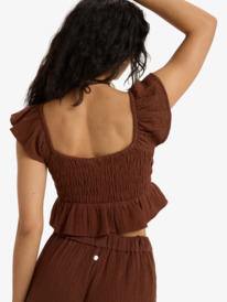 3 Brisa Nova - Top de manga corta para Mujer Marron ERJWT03689 Roxy