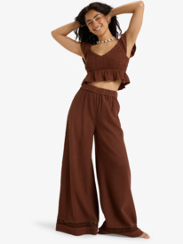 2 Brisa Nova - Top de manga corta para Mujer Marron ERJWT03689 Roxy