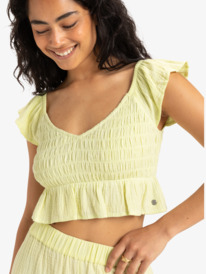 3 Brisa Nova - Top de manga corta para Mujer Verde ERJWT03689 Roxy