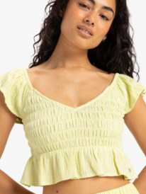 5 Brisa Nova - Top de manga corta para Mujer Verde ERJWT03689 Roxy