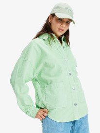 2 Kick Back Washed Cord - Giacca camicia con bottoni da Donna Green ERJWT03697 Roxy