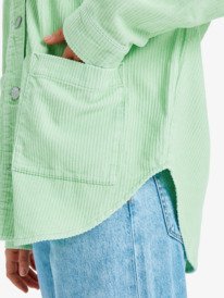 3 Kick Back Washed Cord - Giacca camicia con bottoni da Donna Green ERJWT03697 Roxy