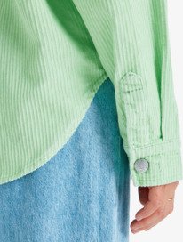 4 Kick Back Washed Cord - Giacca camicia con bottoni da Donna Green ERJWT03697 Roxy