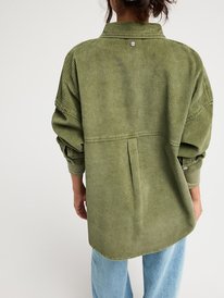 7 Kick Back Washed Green ERJWT03697 Roxy
