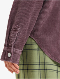 5 Kick Back Washed Cord - Button Down Shirt Jacket for Women Red ERJWT03697 Roxy