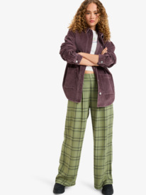 3 Kick Back Washed Cord - Button Down Shirt Jacket for Women Red ERJWT03697 Roxy