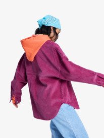 1 Kick Back Washed - Übergroße Kordjacke für Frauen Rot ERJWT03697 Roxy