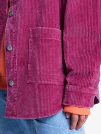 3 Kick Back Washed - Übergroße Kordjacke für Frauen Rot ERJWT03697 Roxy