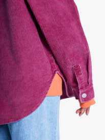 4 Kick Back Washed - Übergroße Kordjacke für Frauen Rot ERJWT03697 Roxy