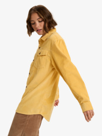 1 Let It Go Cord - Overhemd met Lange Mouwen voor Dames Yellow ERJWT03700 Roxy