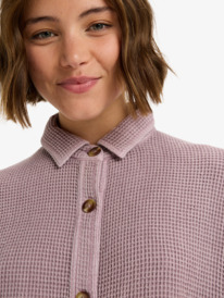 4 Hike Away - Long Sleeve Collared Button Up Shirt for Women Purple ERJWT03706 Roxy