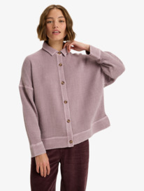 0 Hike Away - Long Sleeve Collared Button Up Shirt for Women Purple ERJWT03706 Roxy