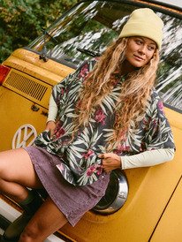 0 Beachy Nostalgia Crinkle - Chemise manches courtes pour Femme Noir ERJWT03716 Roxy