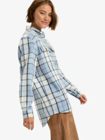 1 Let It Go Flannel - Long Sleeve Shirt for Women Blue ERJWT03721 Roxy