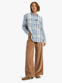 2 Let It Go Flannel - Long Sleeve Shirt for Women Blue ERJWT03721 Roxy