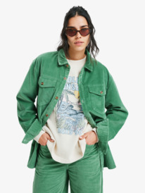 1 Let It Go Cord - Camisa de manga larga para mujer Verde ERJWT03722 Roxy
