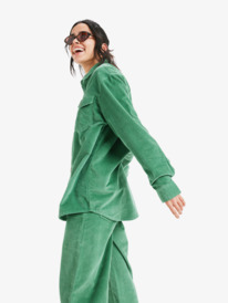2 Let It Go Cord - Camisa de manga larga para mujer Verde ERJWT03722 Roxy