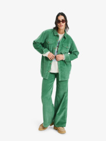 4 Let It Go Cord - Camisa de manga larga para mujer Verde ERJWT03722 Roxy
