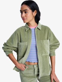 1 Chilled Out Washed - Chemise en velours côtelé pour Femme Vert ERJWT03732 Roxy