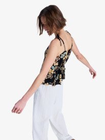 6 Wild Waves Crepe - Top con tirantes para mujer Negro ERJWT03742 Roxy