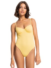 0 Rib Roxy Love The Muse - Maillot une pièce pour Femme Jaune ERJX103415 Roxy