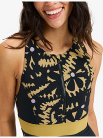 6 Roxy Active High Perf 1P Pt - Fato de banho para mulher Preto ERJX103772 Roxy