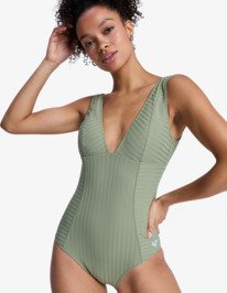 7 Roxy Love - One-Piece Swimsuit for Women Green ERJX103786 Roxy