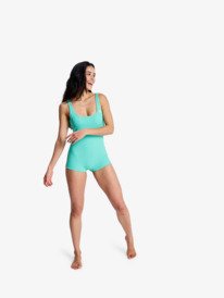 3 Roxy Sunshine - Ba&ntilde;ador entero shorty para mujer Verde ERJX103790 Roxy