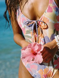 3 Hazey Hibiscus One-Piece White ERJX103821 Roxy