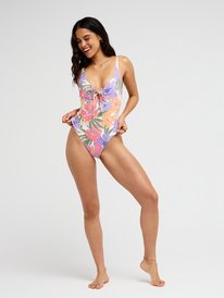 4 Hazey Hibiscus One-Piece White ERJX103821 Roxy