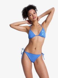 7 Solid Essentials - Two Piece Tiki Tri Bikini Set for Women Blue ERJX203595 Roxy