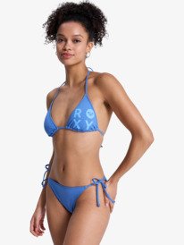 1 Solid Essentials - Two Piece Tiki Tri Bikini Set for Women Blue ERJX203595 Roxy