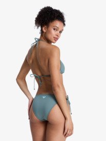 5 Solid Essentials - Two Piece Tiki Tri Bikini Set for Women Green ERJX203595 Roxy