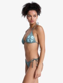 1 Solid Essentials - Two Piece Tiki Tri Bikini Set for Women Green ERJX203595 Roxy