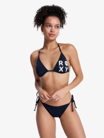 0 Solid Essentials - Two Piece Tiki Tri Bikini Set for Women Black ERJX203595 Roxy