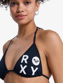 2 Solid Essentials - Two Piece Tiki Tri Bikini Set for Women Black ERJX203595 Roxy
