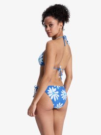 5 Printed Essentials Tiki Tri - Two Piece Tiki Tri Bikini Set for Women Blue ERJX203596 Roxy
