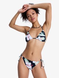 7 Printed Essentials Tiki Tri - Two Piece Tiki Tri Bikini Set for Women Black ERJX203596 Roxy