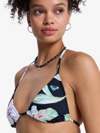 2 Printed Essentials Tiki Tri - Two Piece Tiki Tri Bikini Set for Women Black ERJX203596 Roxy