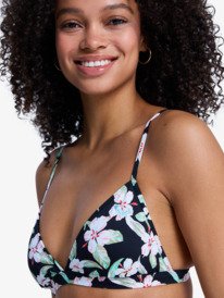 2 Printed Essentials - Bikini triangular para mujer Negro ERJX203597 Roxy