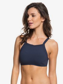 1 Waves Only - Crop Bikini Top for Women Blue ERJX303595 Roxy