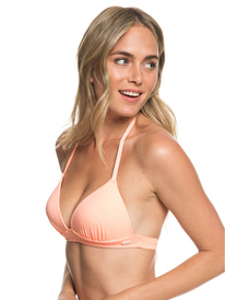 1 Beach Classics - Moulded Tri Bikini Top for Women Pink ERJX303951 Roxy