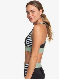 1 ROXY Fitness - Crop Top Bikini Top for Women Preto ERJX303976 Roxy