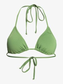 4 Beach Classics - Tiki Tri Bikini Top for Women Green ERJX304060 Roxy