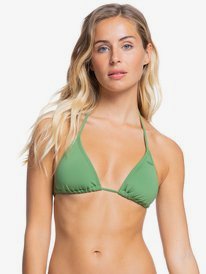 0 Beach Classics - Tiki Tri Bikini Top for Women Green ERJX304060 Roxy