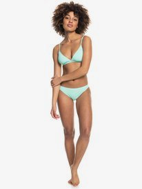 2 Beach Classics - Fixed Tri Bikini Top for Women Green ERJX304068 Roxy